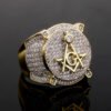 Freemason Diamond Signet Ring