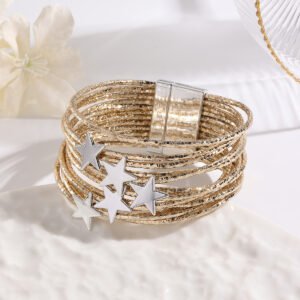Starry Gold Cuff Bracelet