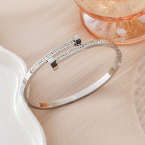 4267300A8AAE5DFD121BA3E8268CC71C Crystal Accent Silver Cuff