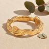 Organic Gold Twist Bangle