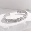 Braided Silver Cuff Bracelet