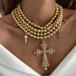 Royal Cross Statement Necklace