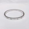 Roman Numeral Silver Bangle