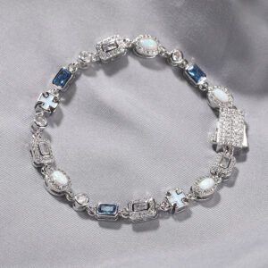 Opal Sapphire Link Bracelet