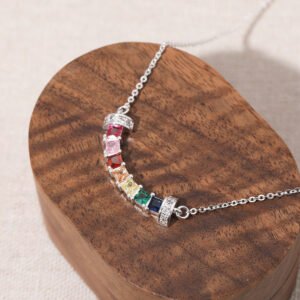 Key Pendant Necklace with Rings