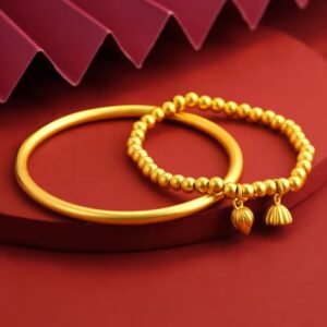 D994C6747D6213A6E316D5F3032FB44A Elegant Golden Bangle and Beaded Bracelet