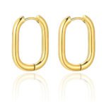 Square Gold Stud Earrings