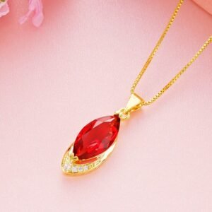 D3D022609EDD8B1A37F14A716C06148F Crimson Teardrop Elegance Necklace