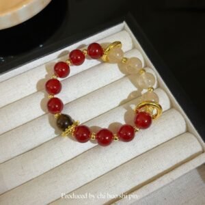 Red Crystal Energy Bead Bracelet